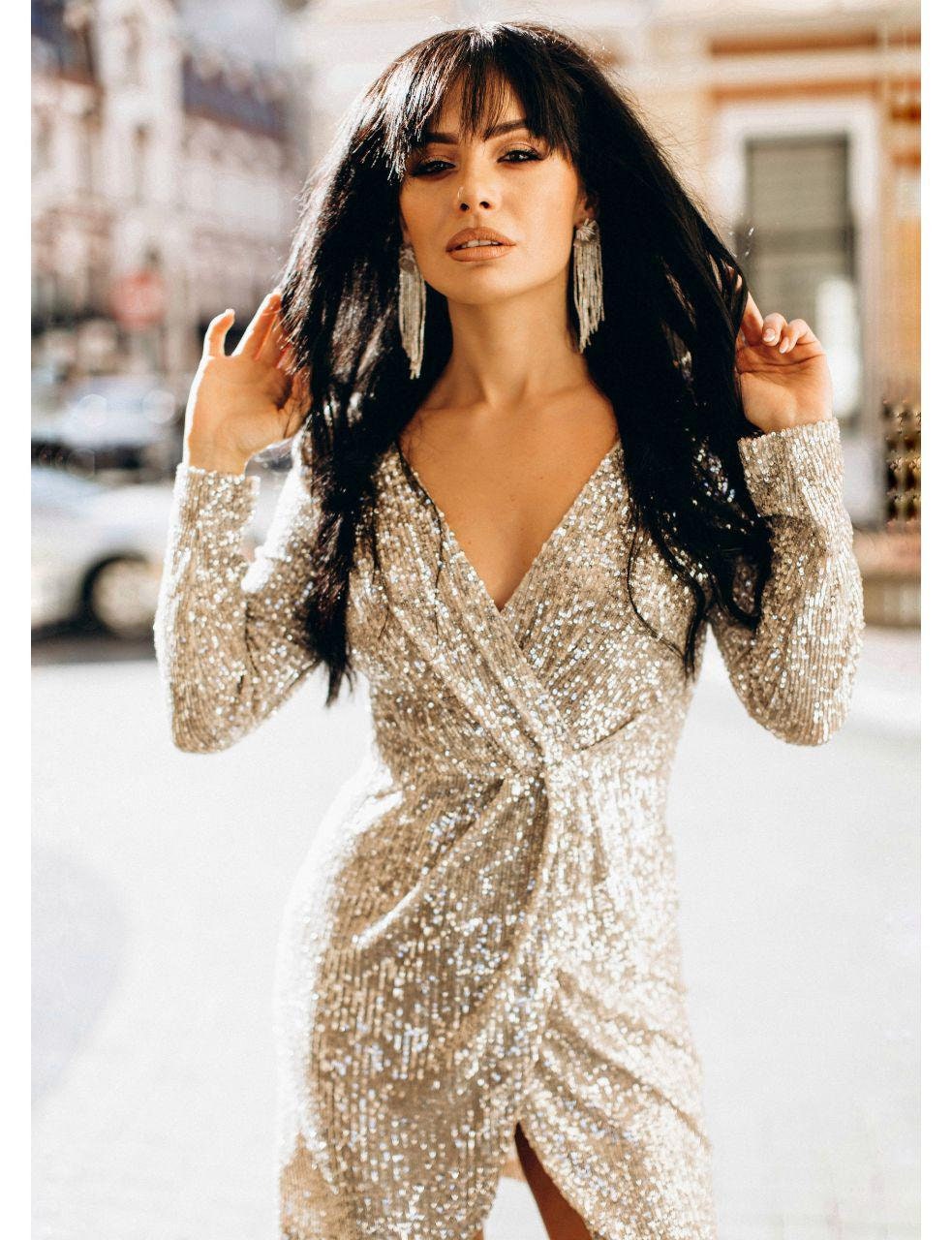 Long sleeve evening dress Sequin formal gown Stylish mid-length dress Sequin wedding dress Short evening dress Silver evening gown Midi Long sleeve evening dress Sequin formal gown Stylish mid-length dress Sequin wedding dress Short evening dress Silver evening gown Midi