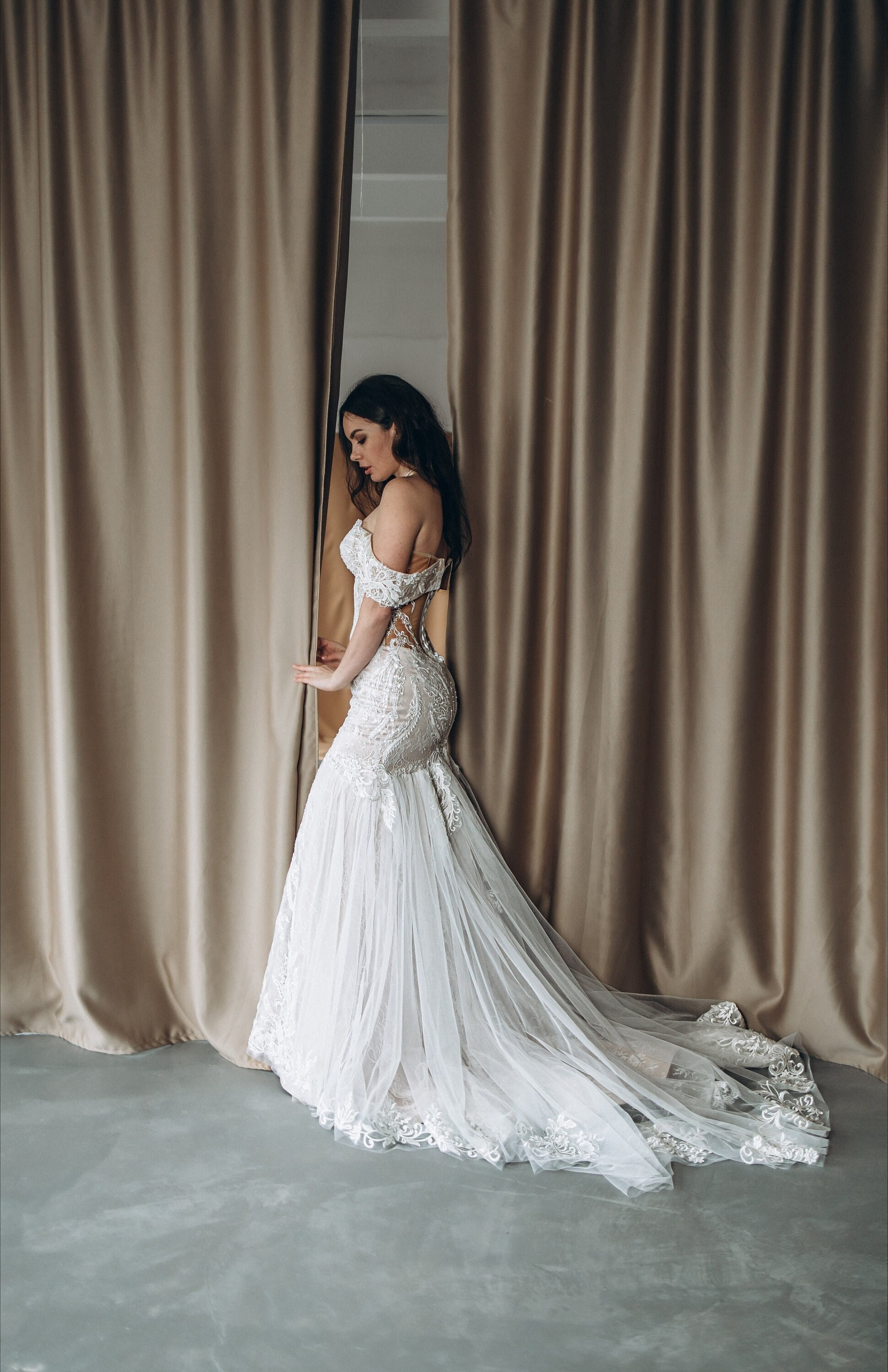 Diamond mermaid wedding dress sales