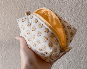 Mini Quilted makeup bag - ducks, fruits, strawberries