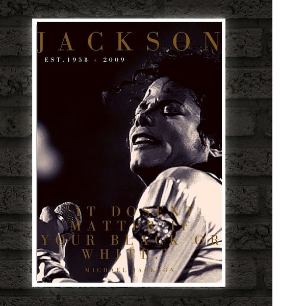 Custom Michael Jackson Poster, Digital Wall Print, Fan Art, King Of Pop, Music Poster, Home Decor, 80s Music, Custom Music Print