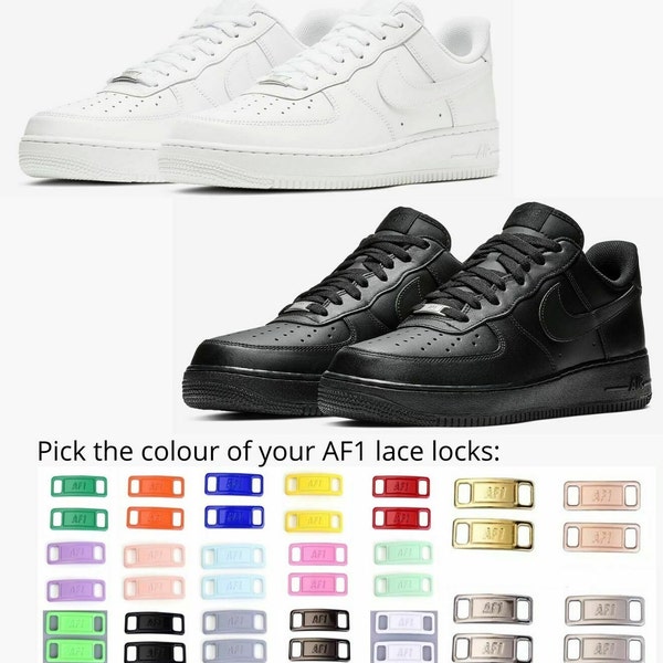 Custom Nike Air Force 1 Lace Locks Rainbow Colours 20 Colours Available Sneaker Trainer Accessories LGBT sneakers