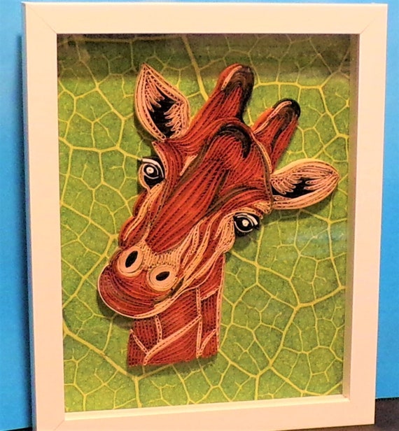 Giraffe Quilled Picture Etsy