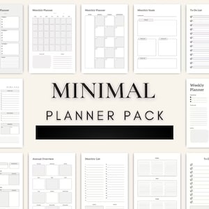 Undated Minimalistic Planner | ADHD | Planner