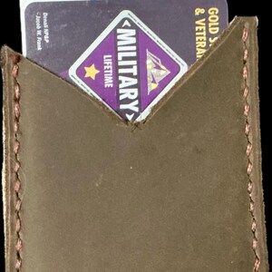 Cartera de cuero para hombre, minimalista, hecha a mano, versión liviana, capacidad para 3 o 4 tarjetas