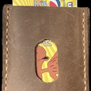 Cartera de cuero para hombre, minimalista, hecha a mano, versión liviana, capacidad para 3 o 4 tarjetas