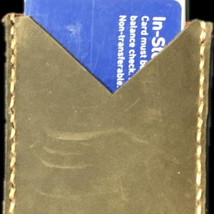 Cartera de cuero para hombre, minimalista, hecha a mano, versión liviana, capacidad para 3 o 4 tarjetas