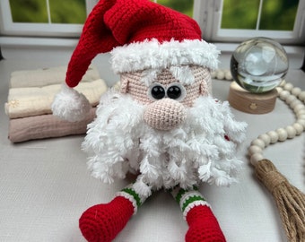 Crochet Santa | Handmade Crochet Santa | Amigurumi Dolls | Knitted Stuffed Santa Toy | Santa Toy for Sale | Best for Christmas Gift