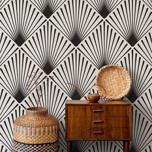 Removable Wallpaper Peel and Stick Wallpaper Wall Paper Wall Mural - Geometric Art Deco Wallpaper - B078