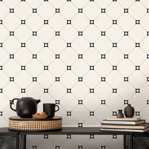 Minimal Geometric Wallpaper Removable Wallpaper Peel and Stick Wallpaper Wall Paper Wall Mural - B288