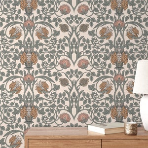 Vintage William Morris Wallpaper / Peel and Stick Wallpaper Removable Wallpaper Home Decor Wall Art Wall Decor Room Decor - D044