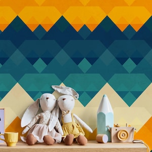 Removable Wallpaper Peel and Stick Wallpaper Wall Paper Wall Mural - Geometric Shapes Wallpaper - A943
