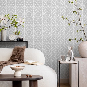Abnehmbare Tapete Schälen und aufkleben Tapete Wandbild - Geometrische Graue Tapete - A553