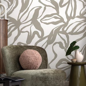 Minimalist Floral Wallpaper - D287