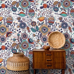 Removable Wallpaper Peel and Stick Wallpaper Wall Paper Wall Mural - Boho Wallpaper - A407