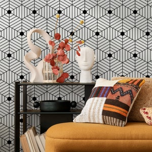 Abnehmbare Tapete Schälen und aufkleben Tapete Wandbild Wandbild Geometrische Tapete - B147