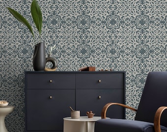 Removable Wallpaper Peel and Stick Wallpaper Wall Paper Wall Mural - Portuguese Azulejos Tile Wallpaper - A554