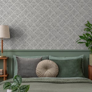 Abnehmbare Tapete Schälen und aufkleben Tapete Wandbild - Geometrische Schwarz und Weiß Tapete - A465