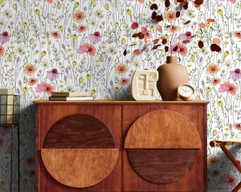 Removable Wallpaper Peel and Stick Wallpaper Wall Paper Wall Mural - Vintage Floral Wallpaper  - B018