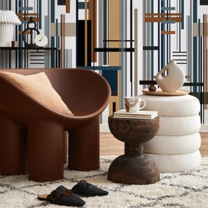Contemporary Geometric Wallpaper Abstract Wallpaper Peel and Stick and Traditional Wallpaper - D752
