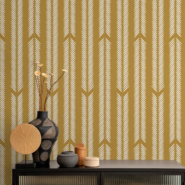 Mustard Wallpaper - Etsy