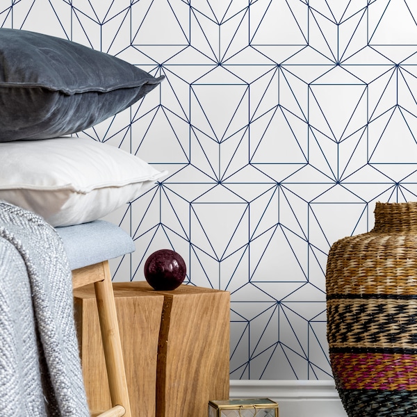 Removable Wallpaper Peel and Stick Wallpaper Wall Paper Wall Mural - Geometric Wallpaper - A511