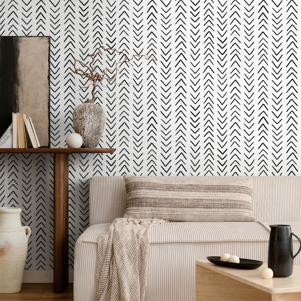 Removable Wallpaper Peel and Stick Wallpaper Wall Paper Wall Mural - Herringbone Wallpaper - A583