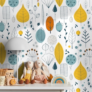 Removable Wallpaper Peel and Stick Wallpaper Wall Paper Wall Mural - Leaf Wallpaper Tropical Wallpaper - A398