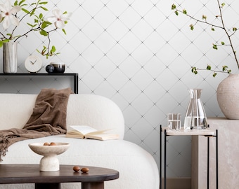 Wallpaper Peel and Stick Wallpaper Removable Wallpaper Home Decor Wall Art Wall Decor Room Decor / Minimalist Tile Wallpaper - A415