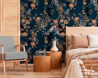 Removable Wallpaper Peel and Stick Wallpaper Wall Paper Wall Mural - Tropical Floral Wallpaper - A572