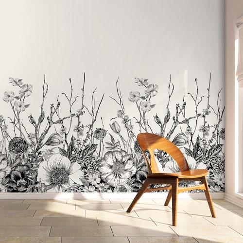 Harlow // Peel and Stick Wallpaper // Removable Etsy