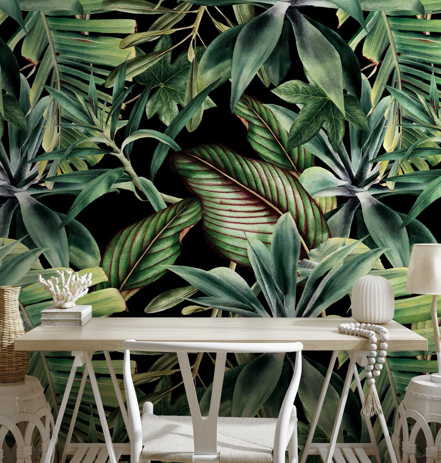 Removable Wallpaper Peel and Stick Wallpaper Wall Paper Wall Mural Tropical  Wallpaper A469 