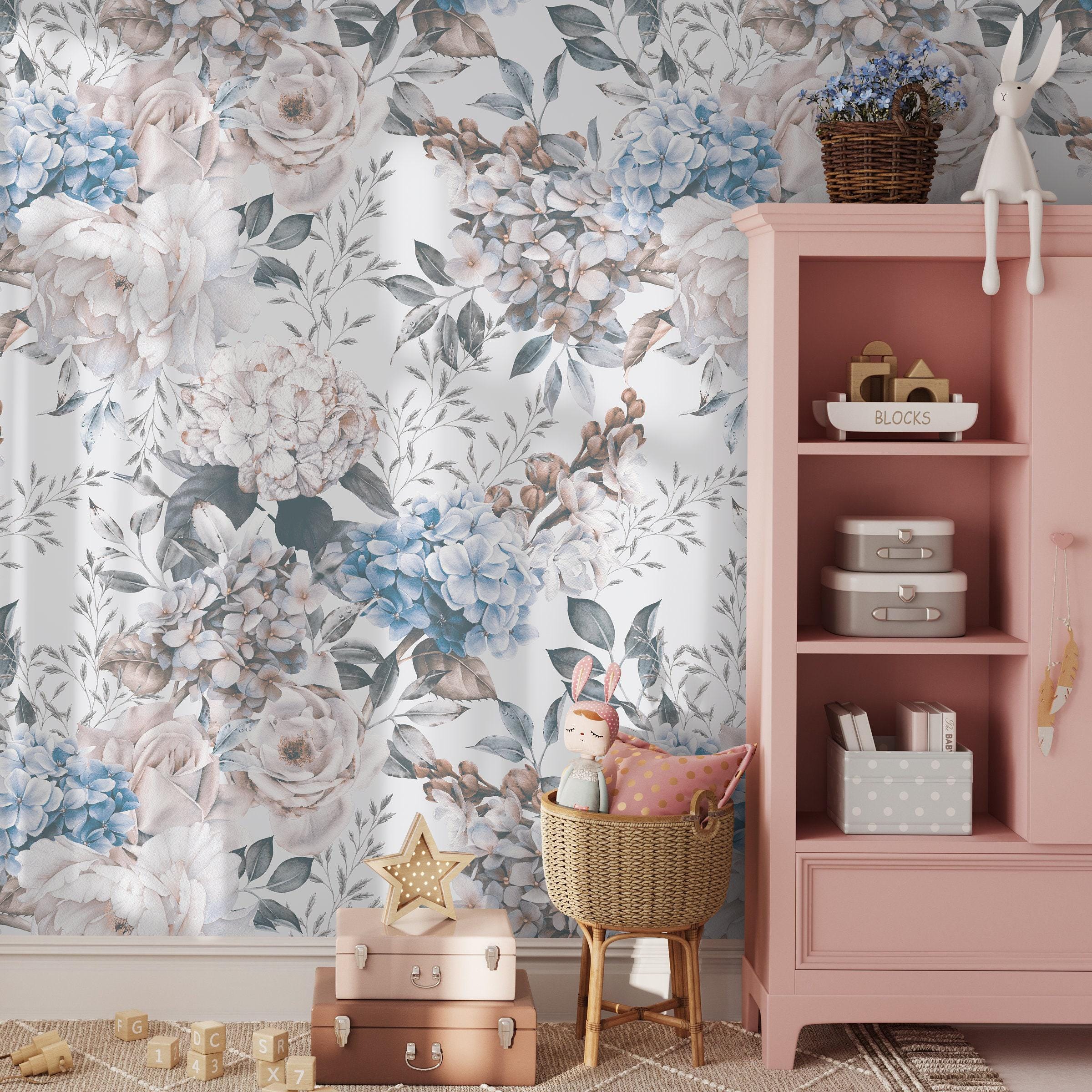 Pastel Botanical Peony Mural - B232 - Etsy