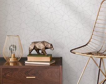 Scandinavisch sterrengrijs wit behang - B279