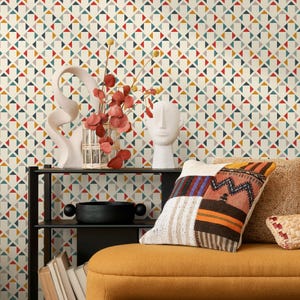 Removable Wallpaper Peel and Stick Wallpaper Wall Paper Wall Mural - Geometric Triangles Wallpaper - C169