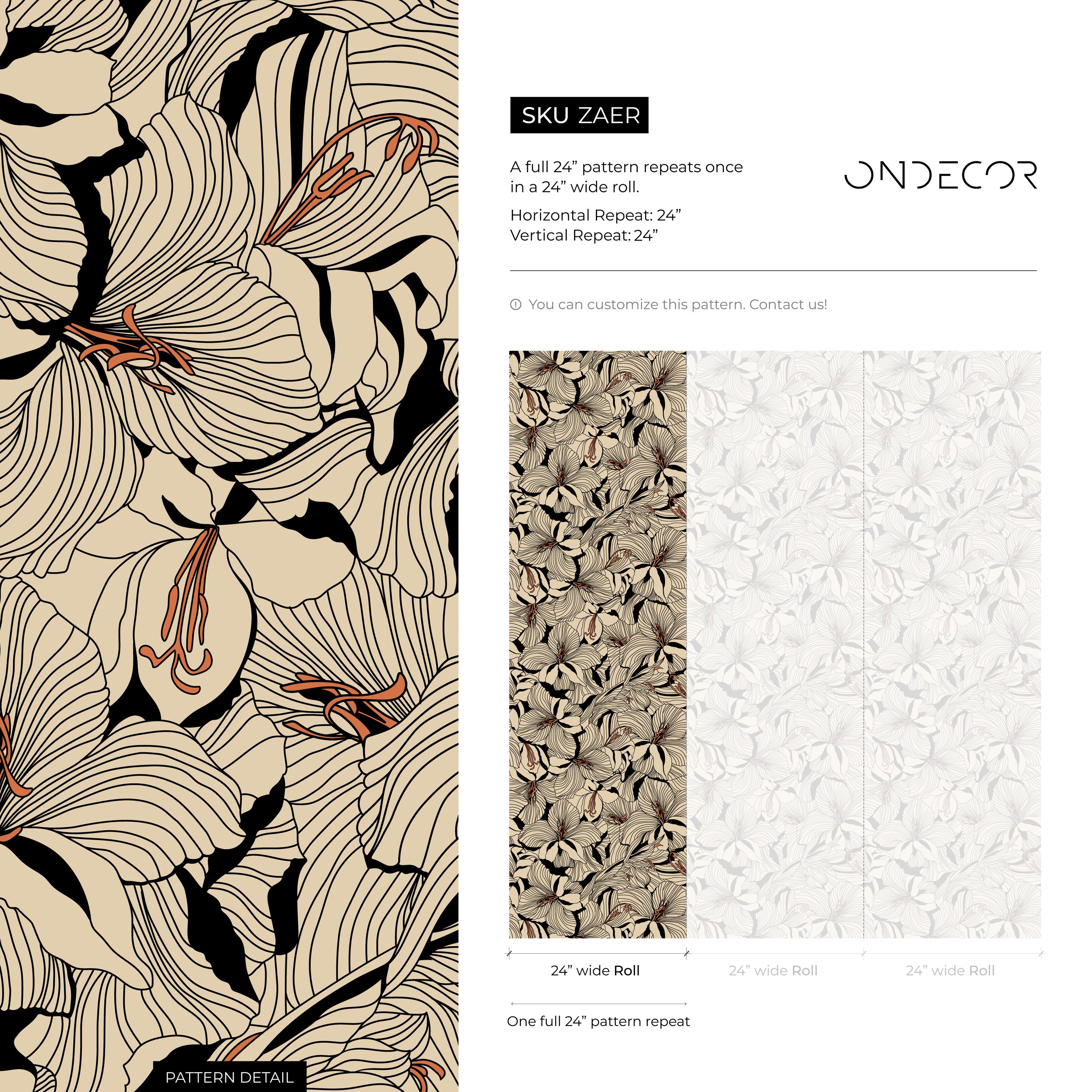 Lily Wallpaper Vintage Peel and Stick Wallpaper for Home Decor Floral ...