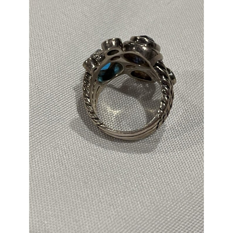 Brighton Constella Cluster Ring Silver Tone Blue Stones Celestial Inspired 8.5 image 9