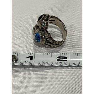 Brighton Constella Cluster Ring Silver Tone Blue Stones Celestial Inspired 8.5 image 10