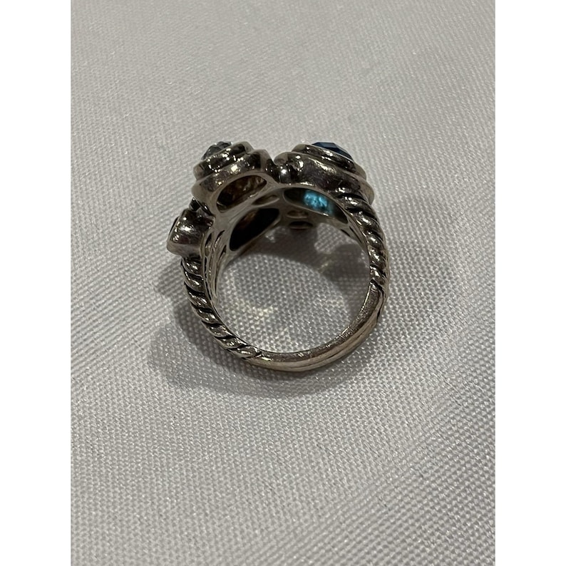 Brighton Constella Cluster Ring Silver Tone Blue Stones Celestial Inspired 8.5 image 8