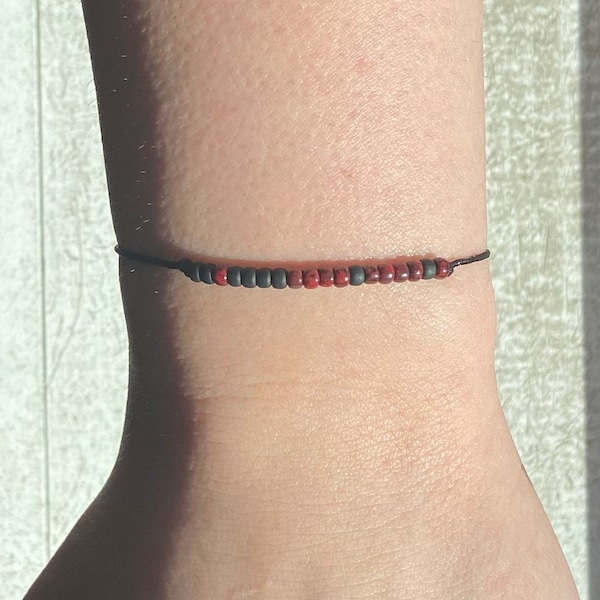 Red Rising - Goblin Morse Code Slide Bracelet, Sevro Au Barca, Howlers, Darrow, Iron Gold, Pierce Brown tribute