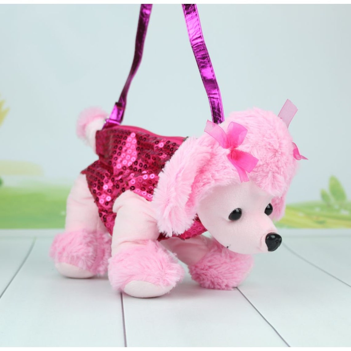 Poodle dog Plush Toy bag kids soft toy bag poodle shaped Etsy