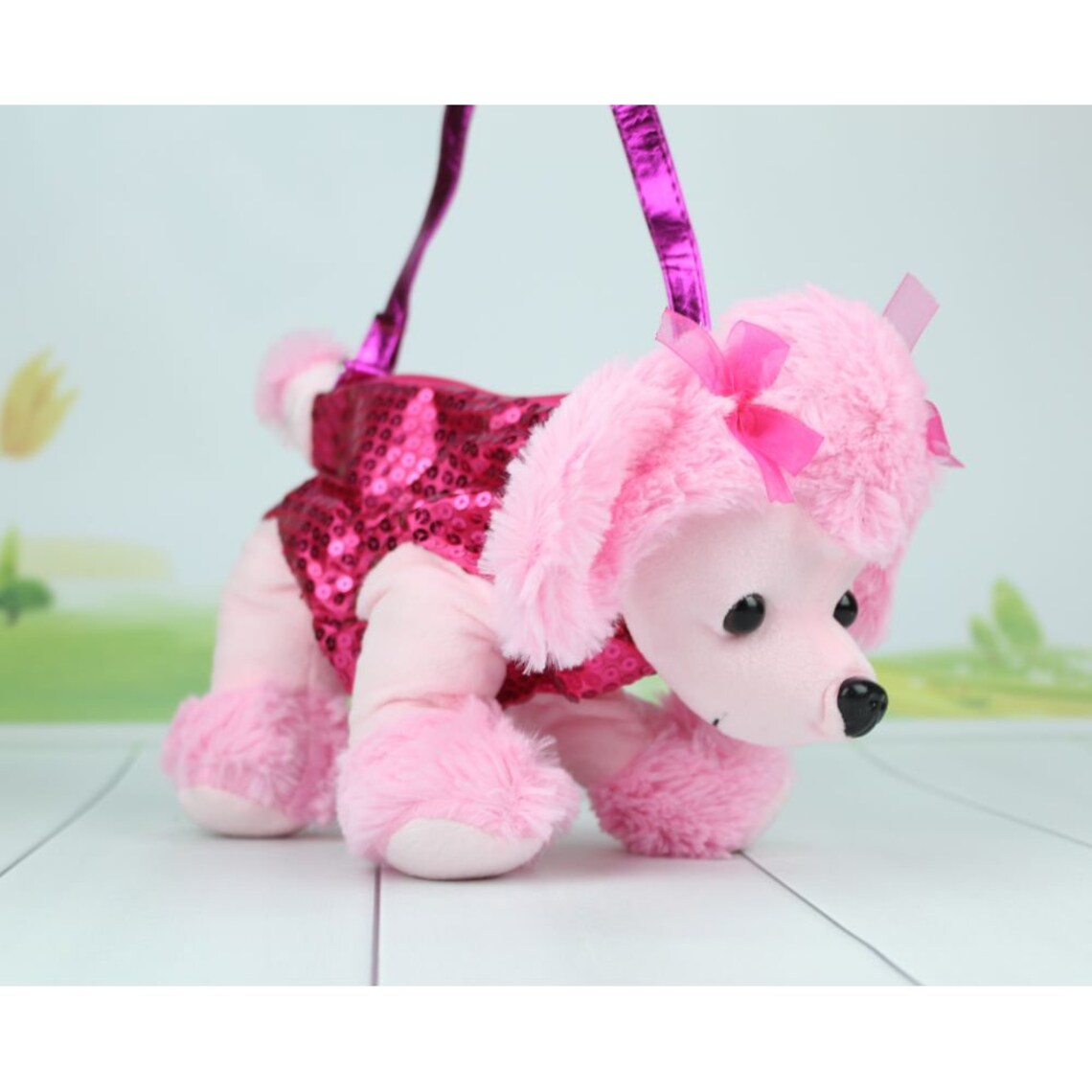 Poodle dog Plush Toy bag kids soft toy bag poodle shaped Etsy