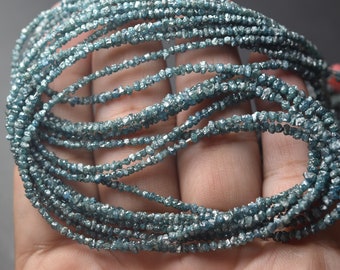 16 Inch 3mm Beads Natural Rondelle Beads ON SALE 50/% Raw Diamonds Conflict Free Diamond Rough Diamonds Dark Grey Diamond Beads 1.5mm
