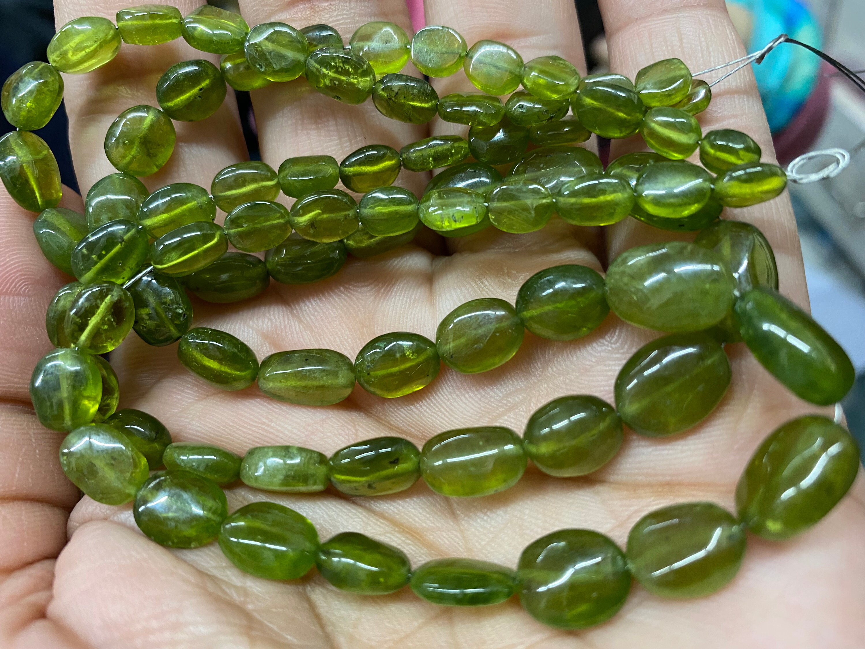 8 Inches Strand,Natural Vessonite Smooth Oval Nuggets.7-9mm
