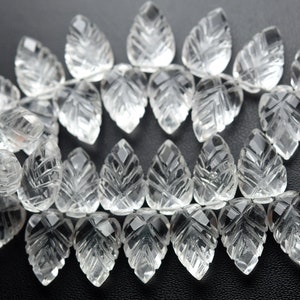 3 Match Pairs,Super Finest Quality,Natural ROCK Crystal Faceted Carving Pear Shape Briolettes,Size 10x16mm