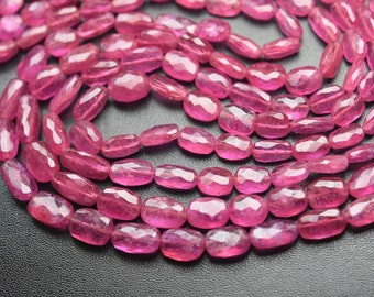 Perles Briolette En Saphir Rose Naturel – Forme Larme, 8 Pouces, 142 Carats, Inde