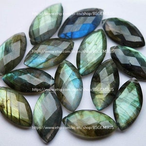 3 Matched Pair,Natural Labradorite Faceted Marquise Shape Shape,6 Piece Of  10x20mm