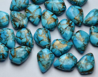 5 matched pairs Superfijne kwaliteit KOPER turkoois gladde vliegervorm briolettes Afmeting 10 x 14 mm