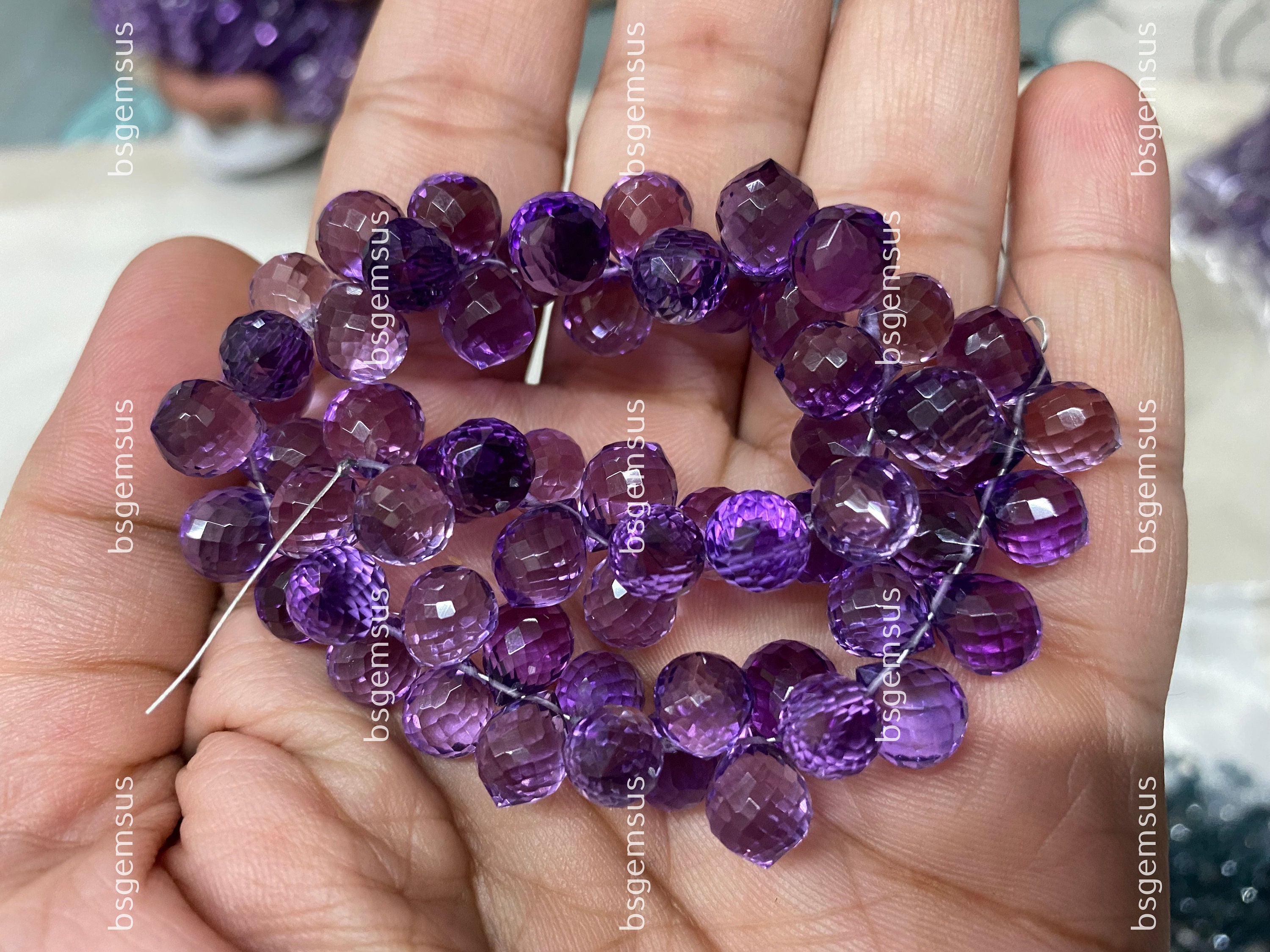 16 IN 9-10 mm 16 IN Strand 9-10 mm Brazilian Amethyst Natural Good