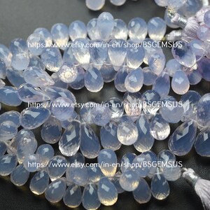 10 Beads,Finist Quality,Natural Lavender Amethyst Faceted Tear Drops Shaped Briolettes,Size 12-13mm