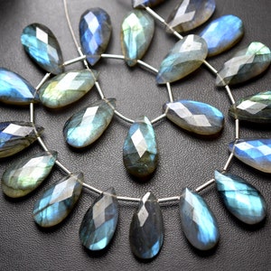 20個、最高品質、ブルーフラッシュレインボームーンストーンファセット
